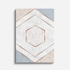 cuadro canvas abstracto geométrico hexa de mármol estilo contemporáneo