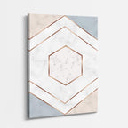 cuadro canvas abstracto geométrico hexa de mármol estilo contemporáneo
