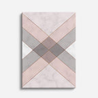 cuadro canvas abstracto geométrico chevron rosa estilo contemporáneo