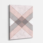 cuadro canvas abstracto geométrico chevron rosa estilo contemporáneo