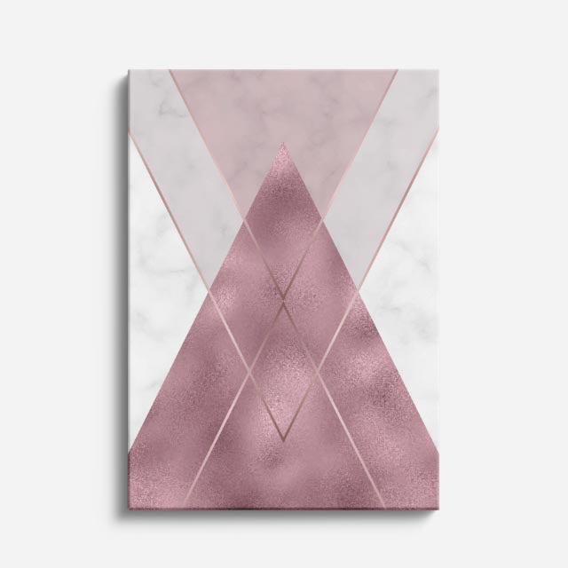 cuadro canvas abstracto geométrico triángulo mineral estilo contemporáneo