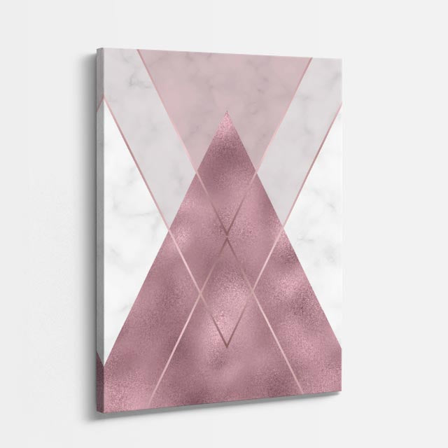 cuadro canvas abstracto geométrico triángulo mineral estilo contemporáneo
