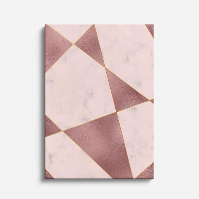 cuadro canvas abstracto geométrico plano rosa estilo contemporáneo