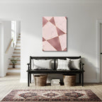 cuadro canvas abstracto geométrico plano rosa estilo contemporáneo