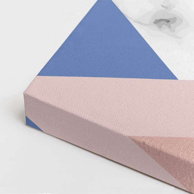 cuadro canvas abstracto geométrico marco neutro estilo contemporáneo