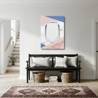 cuadro canvas abstracto geométrico marco neutro estilo contemporáneo