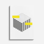 cuadro canvas abstracto geométrico anillo óptico estilo contemporáneo