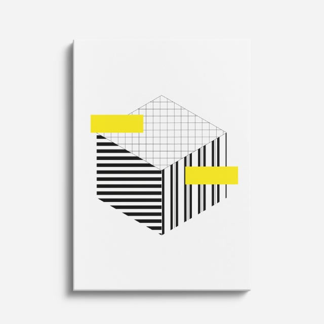 cuadro canvas abstracto geométrico anillo óptico estilo contemporáneo