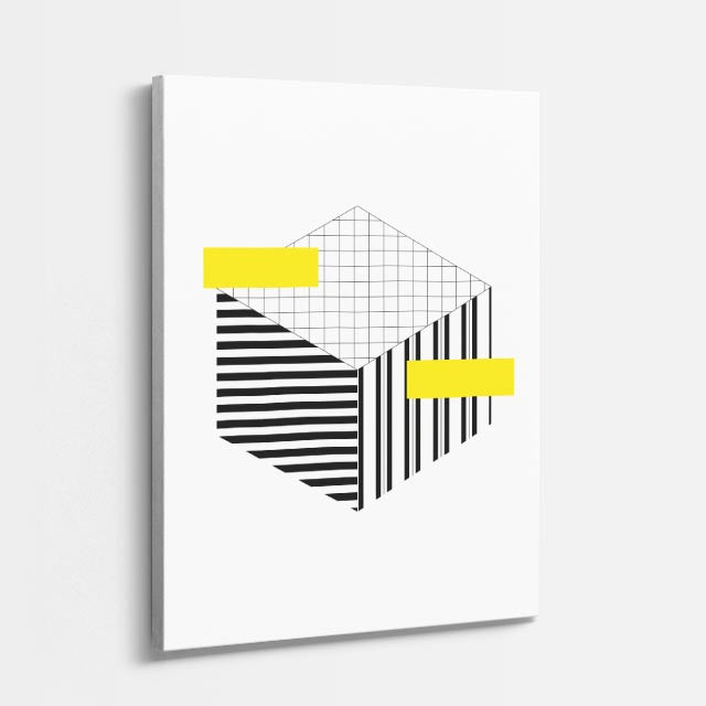 cuadro canvas abstracto geométrico anillo óptico estilo contemporáneo