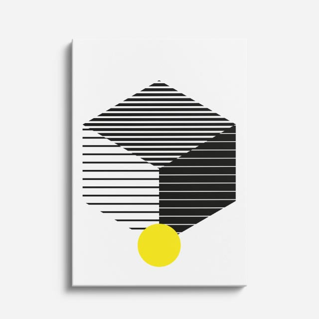 cuadro canvas abstracto geométrico trama óptica estilo contemporáneo