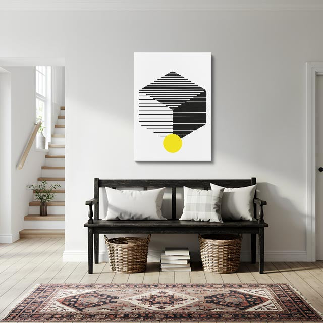 cuadro canvas abstracto geométrico trama óptica estilo contemporáneo