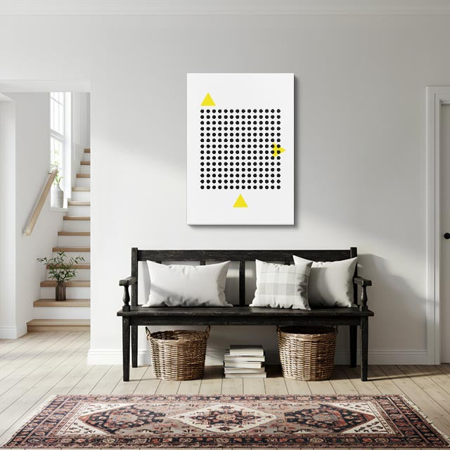 cuadro canvas abstracto geométrico malla gráfica estilo contemporáneo