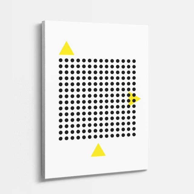 cuadro canvas abstracto geométrico malla gráfica estilo contemporáneo