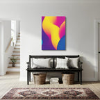 cuadro canvas abstracto geométrico onda prisma estilo contemporáneo
