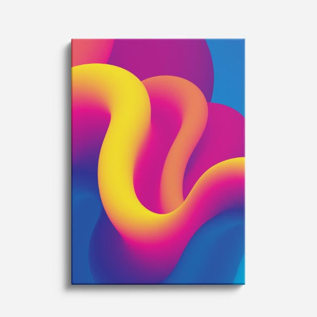 cuadro canvas abstracto geométrico flujo solar estilo contemporáneo