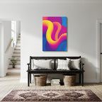 cuadro canvas abstracto geométrico flujo solar estilo contemporáneo