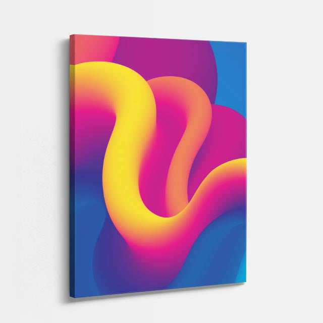 cuadro canvas abstracto geométrico flujo solar estilo contemporáneo