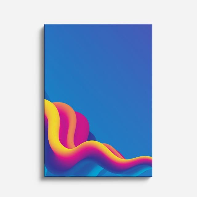 cuadro canvas abstracto geométrico llama eléctrica estilo contemporáneo