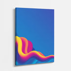 cuadro canvas abstracto geométrico llama eléctrica estilo contemporáneo