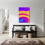 cuadro canvas abstracto geométrico curva radiante estilo contemporáneo