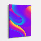 cuadro canvas abstracto geométrico neón violeta estilo contemporáneo