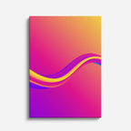 cuadro canvas abstracto geométrico marea fucsia estilo contemporáneo
