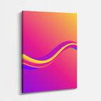 cuadro canvas abstracto geométrico marea fucsia estilo contemporáneo