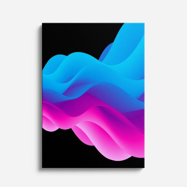 cuadro canvas abstracto geométrico vapor azul estilo contemporáneo