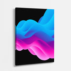 cuadro canvas abstracto geométrico vapor azul estilo contemporáneo