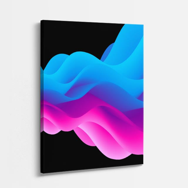 cuadro canvas abstracto geométrico vapor azul estilo contemporáneo