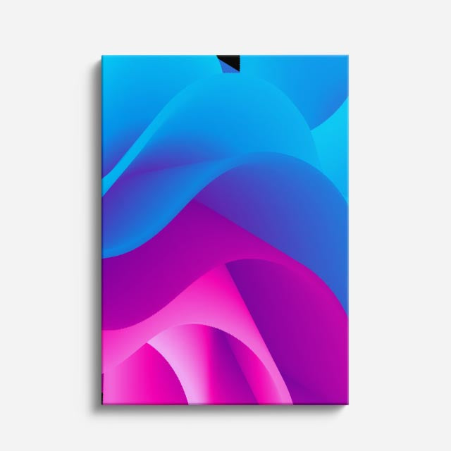 cuadro canvas abstracto geométrico pulso índigo estilo contemporáneo