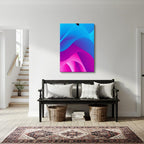cuadro canvas abstracto geométrico pulso índigo estilo contemporáneo