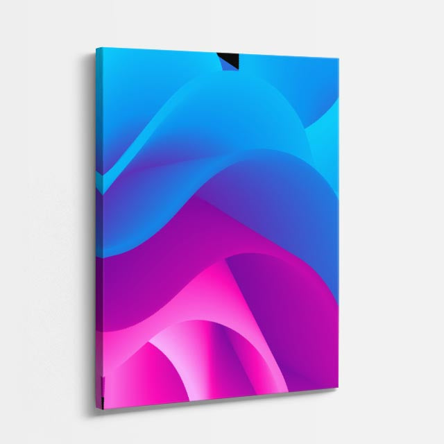 cuadro canvas abstracto geométrico pulso índigo estilo contemporáneo