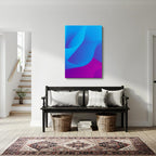 cuadro canvas abstracto geométrico nube magenta estilo contemporáneo