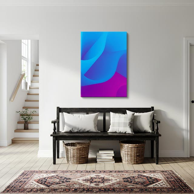 cuadro canvas abstracto geométrico nube magenta estilo contemporáneo