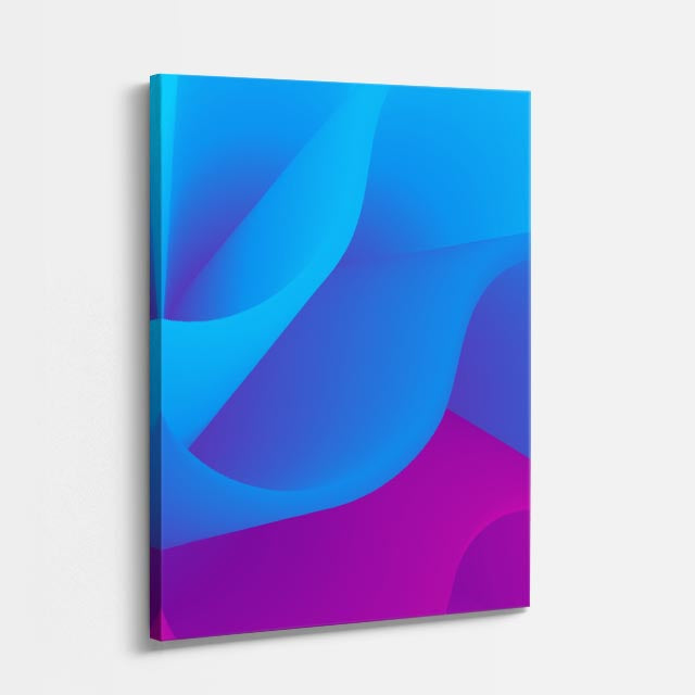 cuadro canvas abstracto geométrico nube magenta estilo contemporáneo