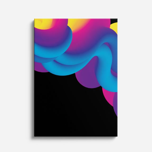 cuadro canvas abstracto geométrico remolino solar estilo contemporáneo