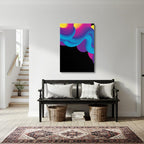 cuadro canvas abstracto geométrico remolino solar estilo contemporáneo