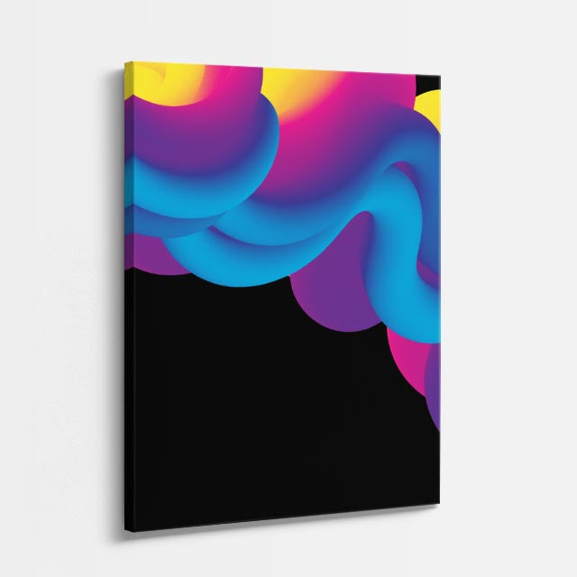 cuadro canvas abstracto geométrico remolino solar estilo contemporáneo