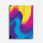 cuadro canvas abstracto geométrico arco neón estilo contemporáneo
