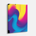 cuadro canvas abstracto geométrico arco neón estilo contemporáneo