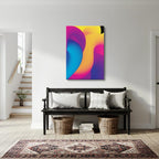 cuadro canvas abstracto geométrico brillo fusión estilo contemporáneo