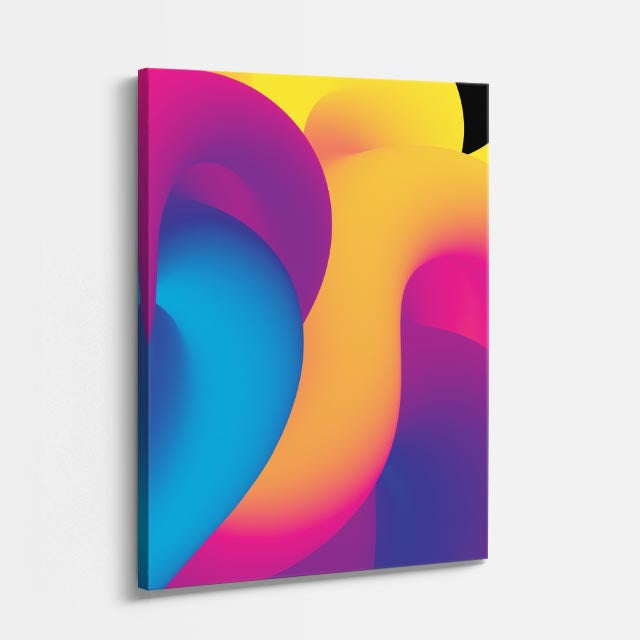 cuadro canvas abstracto geométrico brillo fusión estilo contemporáneo