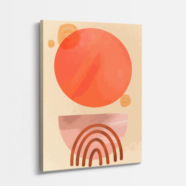 cuadro canvas abstracto minimalista moderno arista nítido rosa estilo contemporáneo