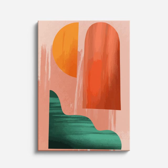 cuadro canvas abstracto minimalista moderno pulso aéreo nube estilo contemporáneo