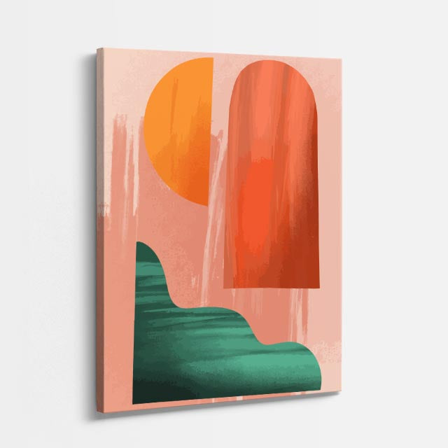 cuadro canvas abstracto minimalista moderno pulso aéreo nube estilo contemporáneo