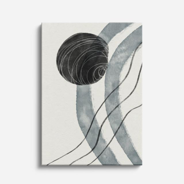 cuadro canvas abstracto minimalista moderno pulso orbital terracota estilo contemporáneo