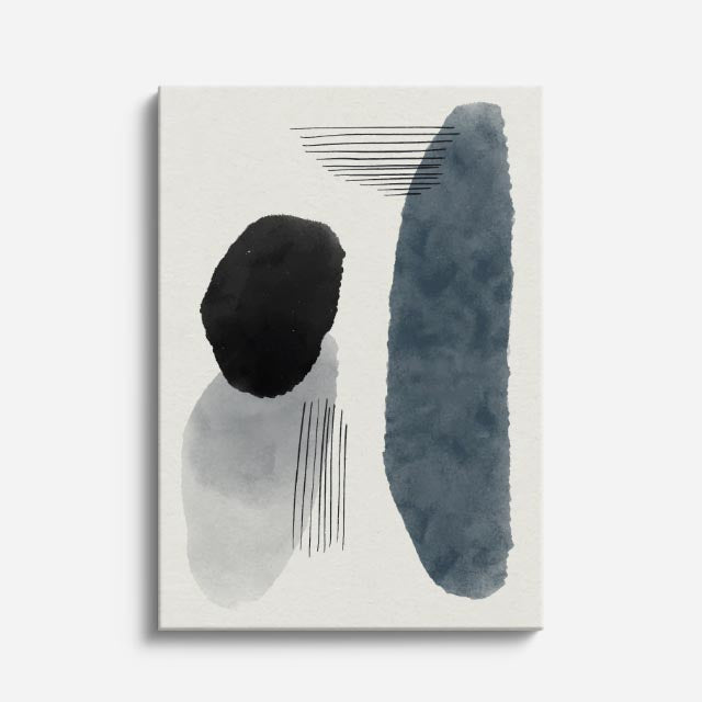 cuadro canvas abstracto minimalista moderno línea sutil rosa estilo contemporáneo