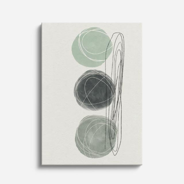 cuadro canvas abstracto minimalista moderno trama orbital estilo contemporáneo