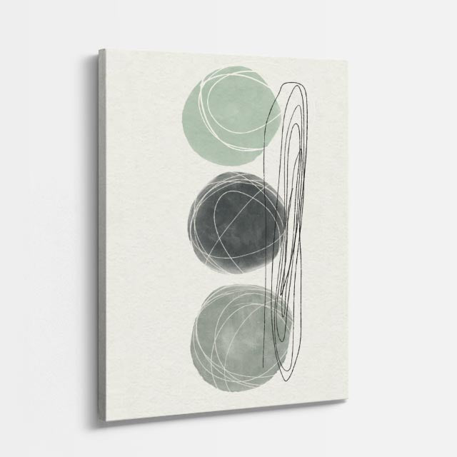 cuadro canvas abstracto minimalista moderno trama orbital estilo contemporáneo